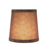 # 32833-X Small Hardback Empire Shape Chandelier Clip-On Lamp Shade Set of 2, 5, 6,and 9, Transitional Design in Light Brown, 5" bottom width (4" x 5" x 5")