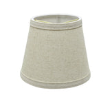 # 32861-X Small Hardback Empire Shape Chandelier Clip-On Lamp Shade Set of 2, 5, 6,and 9, Transitional Design in Light Grey, 5" bottom width (4" x 6" x 5")
