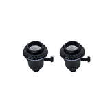 # 21311-22, Two Pack Set Phenolic 3-Way Lamp Socket with Turn Knob Switch in Black