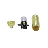 # 21313-11, Push Through Aluminum Lamp Socket in Polished Brass