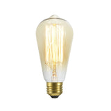 # 10006-06 S19 Vintage Edison Filament Light Bulb, 40 Watt Medium (E26) Base, Amber, 6 Pack