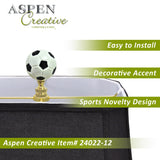 # 24022-12, 2 Pack, Plastic Soccer Ball Finial with Solid Brass Finish, 1 3/4" Tall