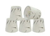 # 32720-X Small Hardback Empire Shape Chandelier Clip-On Lamp Shade Set of 2, 5, 6,and 9, Transitional Design in Off White, 4" bottom width (3" x 4" x 4")