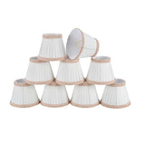 # 33001-X Small Pleated Empire Shape Mini Chandelier Clip-On Lamp Shade, Transitional Design in Crème, 5" bottom width (3" x 5" x 4" ) - Sold in 2, 5, 6 & 9 Packs