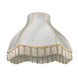 # 30043 Transitional Scallop Bell Shape Spider Construction Lamp Shade in Beige Textured Fabric, 17" wide (6" x 17" x 12")