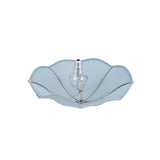 # 39002 Ceiling Clip-on Lamp Shade (1 Pack), Transitional Design in Light Blue Faux Linen Colored Fabric, 13" diameter (13" x 5")