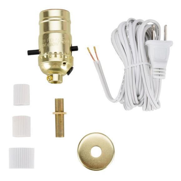 # 21009 Make-A-Bottle Lamp Kit in Polished Brass, 1 Pack