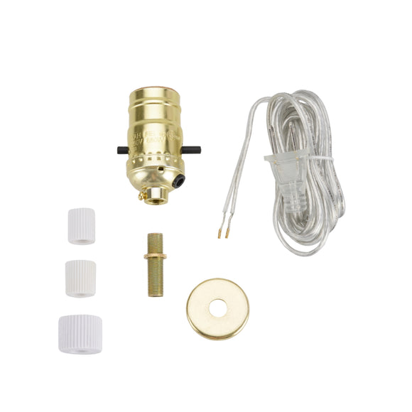 # 21013 Make-A-Bottle Lamp Kit in Polished Brass, 1 Pack