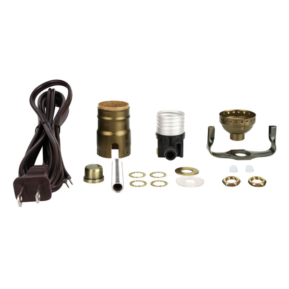 # 21020 Table Lamp Socket Kit in Antique Brass