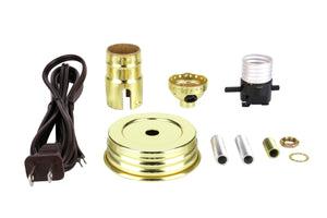 # 21028 Mason Jar Lamp Kit in Brass