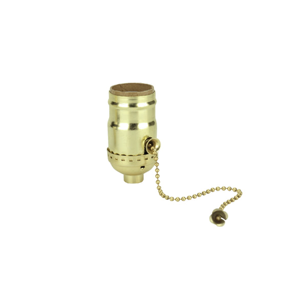 # 21302 Pull Chain Lamp Socket in Polished Brass