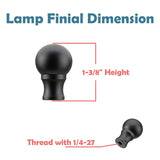 # 24018-31, 1 Pack Steel Lamp Finial in Oil Rubbed Bronze Finish, 1 3/8" Tall