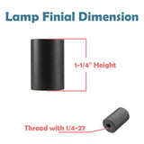 # 24019-31, 1 Pack Steel Lamp Finial in Oil Rubbed Bronze Finish, 1 1/4" Tall