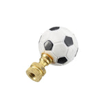 # 24022, 1 Pack, Plastic Soccer Ball Finial with Solid Brass Finish, 1 3/4" Tall