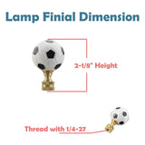 # 24022, 1 Pack, Plastic Soccer Ball Finial with Solid Brass Finish, 1 3/4" Tall