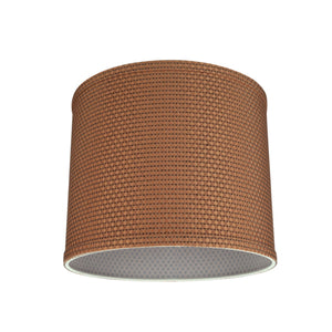 # 31089 Transitional Hardback Drum (Cylinder) Shaped Spider Construction Lamp Shade in Brown, 12" wide (12" x 12" x 10")