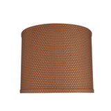 # 31089 Transitional Hardback Drum (Cylinder) Shaped Spider Construction Lamp Shade in Brown, 12" wide (12" x 12" x 10")