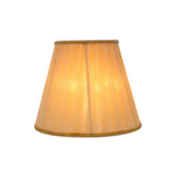 # 33113-X Small Pleated Empire Shape Chandelier Clip-On Lamp Shade Set of 2, 5, 6,and 9, Transitional Design in Gold, 5" bottom width (3" x 5" x 4 1/4")