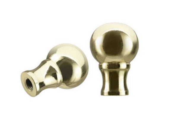 # 24018-12, 2 Pack Steel Lamp Finial in Brass Plated Finish, 1 3/8