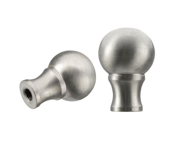 # 24018-22, 2 Pack Steel Lamp Finial in Brushed Nickel Finish, 1 3/8