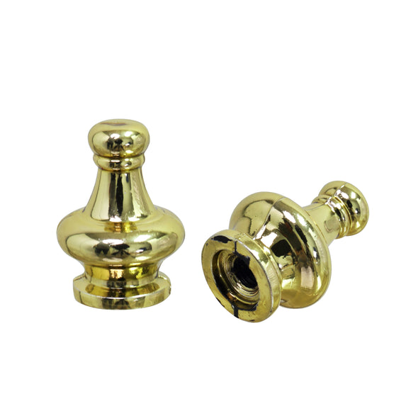 # 24020-02, 2 Pack Lamp Knobs in Brass Plated Finish, 1 1/4