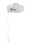 # 22001-21, One-Light Ceiling Fan Fitter Light Kit with Pull Chain, 4 1/2" Diameter, Painted White
