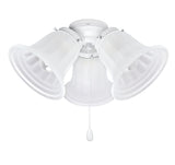 # 22002-21, Three-Light Ceiling Fan Fitter Light Kit with Pull Chain, 5 1/2" Diameter, Painted White