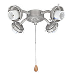 # 22003-11, Four-Light Ceiling Fan Fitter Light Kit with Pull Chain, 12" Wide, Brushed Nickel