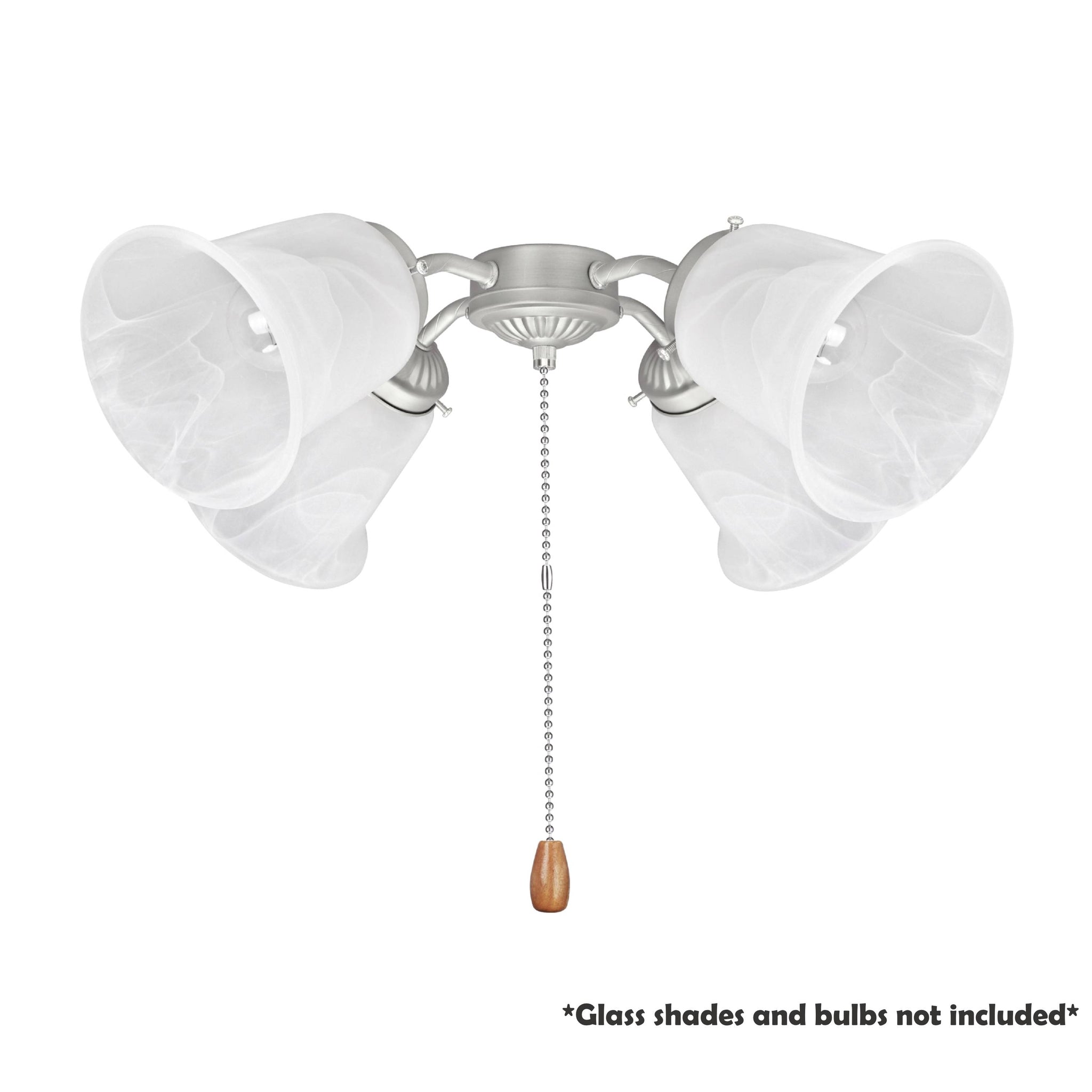 22003-11, Four-Light Ceiling Fan Fitter Light Kit with Pull Chain