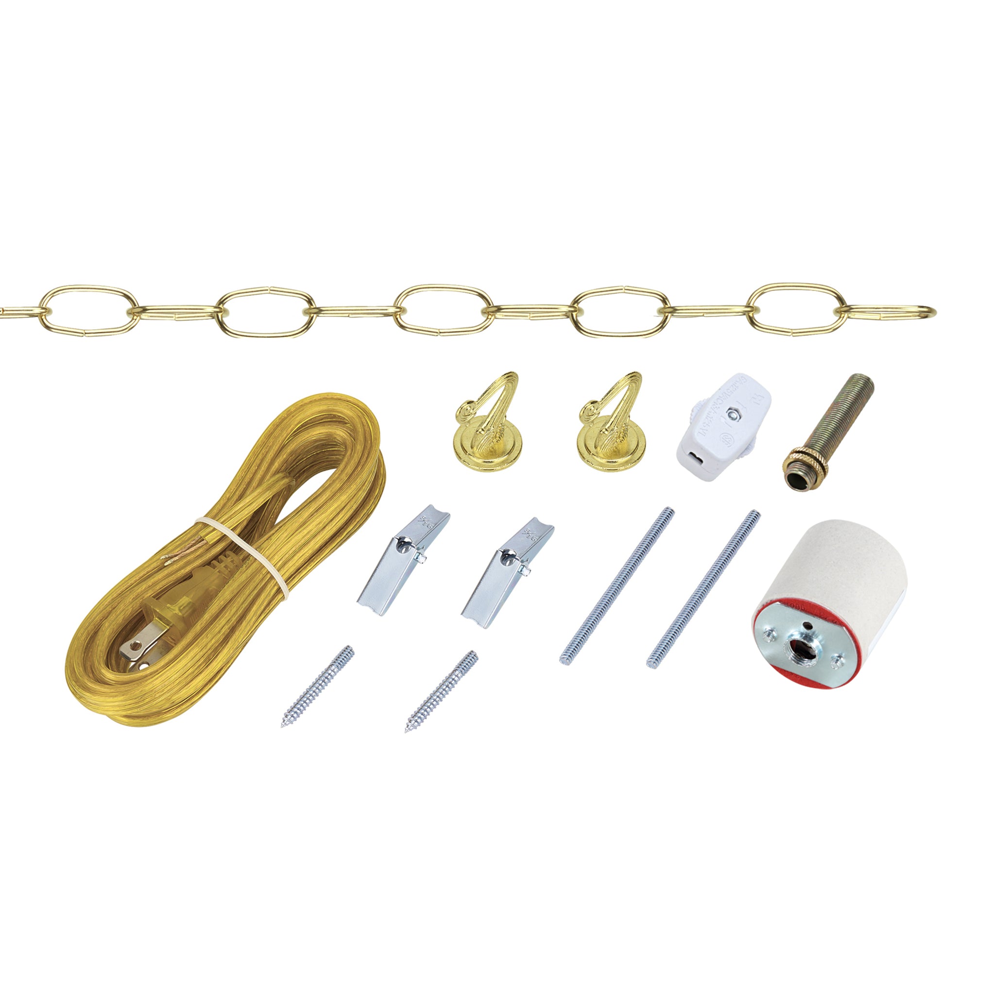 Aspen Creative 21024-2, Make-A-Lamp Kit in Brass, 2 Pack