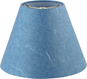 # 32641 Transitional Empire Shape Spider Construction Lamp Shade, Pigeon Blue, 6" Top x 12" Bottom x 9" Slant Height