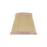 # 33002-X Small Pleated Empire Shape Mini Chandelier Clip-On Lamp Shade, Transitional Design in Ivory, 5" bottom width (3" x 5" x 4" ) - Sold in 2, 5, 6 and 9 Packs
