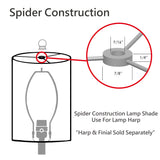 # 31281 Transitional Drum (Cylinder) Shaped Spider Construction Lamp Shade in White, 14" wide (14" x 14" x 16")