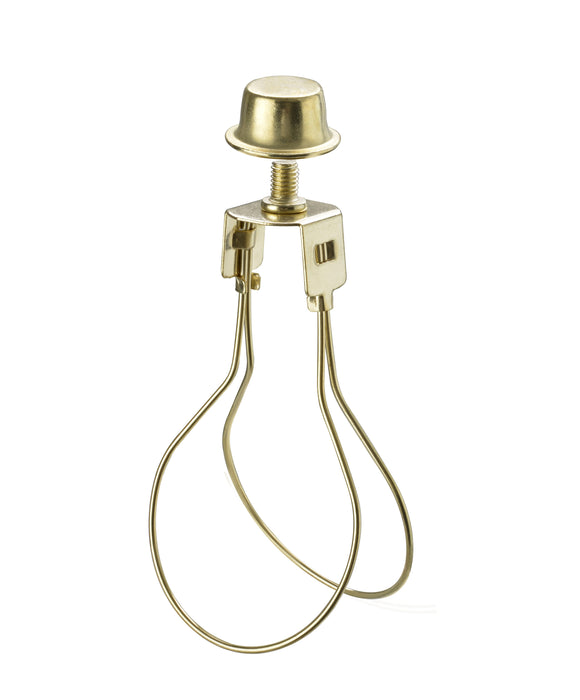 # 20026  Light Bulb Clip-On Adapter with shade attaching finial in Polished Brass Finish, 1 Pack