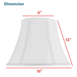 # 38013-2 Handsewn Bell Traditional Collapsible Spider Shade in Black Gold Linen Fabric, 9" Top x 18" Bottom x 13" Slant,Set of 2