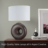 # 40200-11, 28-1/2" High Transitional Glass Table Lamp, Mercury and Hardback Empire Shaped Lamp Shade in Beige, 15" Wide