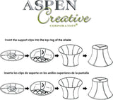 # 38008-2,Handsewn Bell Traditional Collapsible Spider Shade/Iron Linen Fabric,10"Top x 16"Bottom x 15"Slant,Set of 2