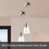 # 23653-60-X,Clear Deep Cone Glass Shade For Lighting Fixture/Pendent.Size:7-1/4"D x 5-1/2"H.