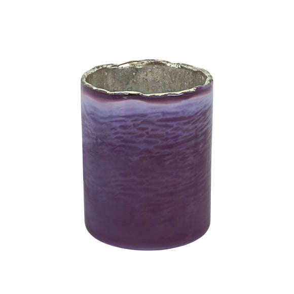 # 16002-1 Purple Glass Votive Candle Holder 3-1/2