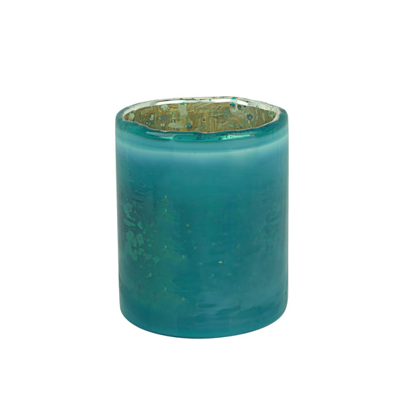 # 16003-1 Teal Glass Votive Candle Holder 2-3/4