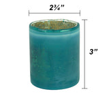 # 16003-1 Teal Glass Votive Candle Holder 2-3/4" Diameter x 3" Height, 1 Pack