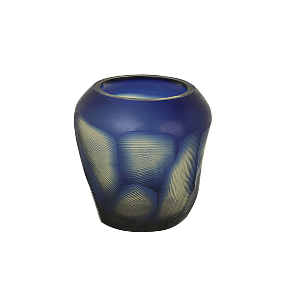 # 16005-1 Blue Glass Votive Candle Holder 3-1/2