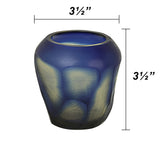 # 16005-2 Blue Glass Votive Candle Holder 3-1/2" Diameter x 3-1/2" Height, 2 Pack