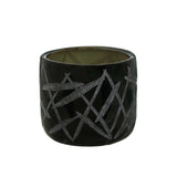 # 16006-1 Black Glass Votive Candle Holder 3-1/2" Diameter x 3-1/4" Height, 1 Pack