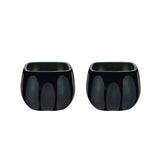 # 16008-2 Green Glass Votive Candle Holder 3-1/2" Length x 3-1/2" Width x 2-3/4" Height, 1 Pack