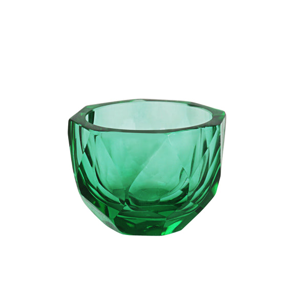 # 16010-1 Green Glass Votive Candle Holder 3