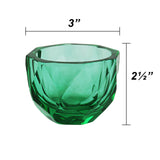 # 16010-1 Green Glass Votive Candle Holder 3" Diameter x 2-1/2" Height, 1 Pack