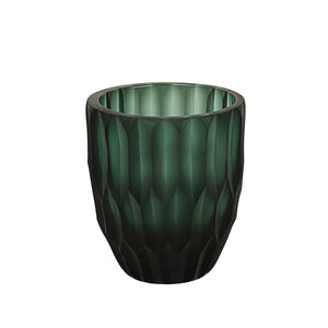 # 16011-1 Green Glass Votive Candle Holder 3-1/4" Diameter x 4" Height, 1 Pack