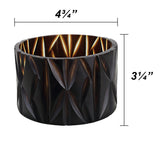 # 16016-1 Brown Glass Votive Candle Holder 4-3/4" Diameter x 3-1/4" Height, 1 Pack
