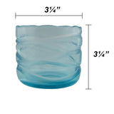 # 16017-2 Blue Glass Votive Candle Holder 3-1/4" Diameter x 3-1/4" Height, 2 Pack